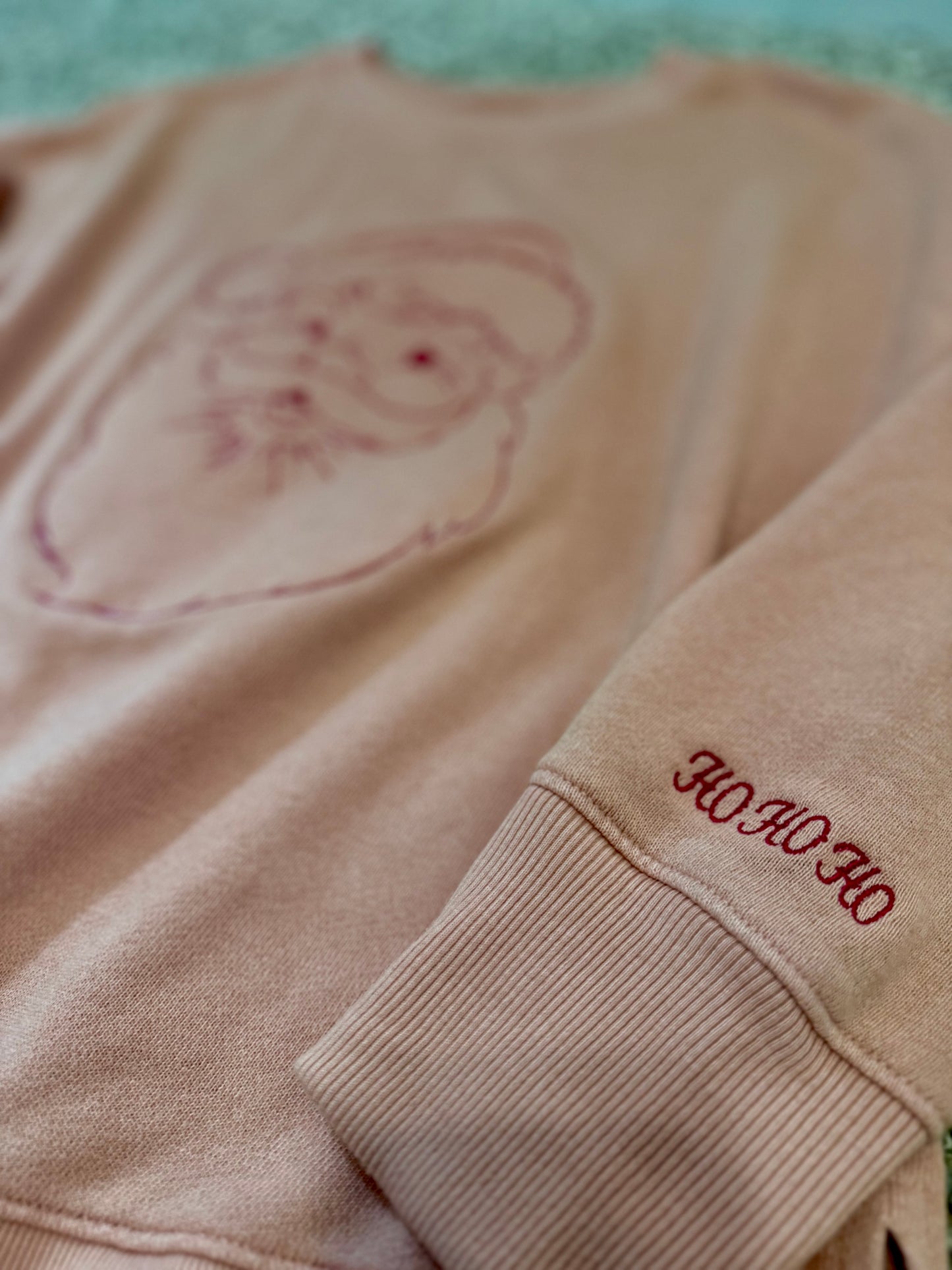 Pretty in pink santa sweater