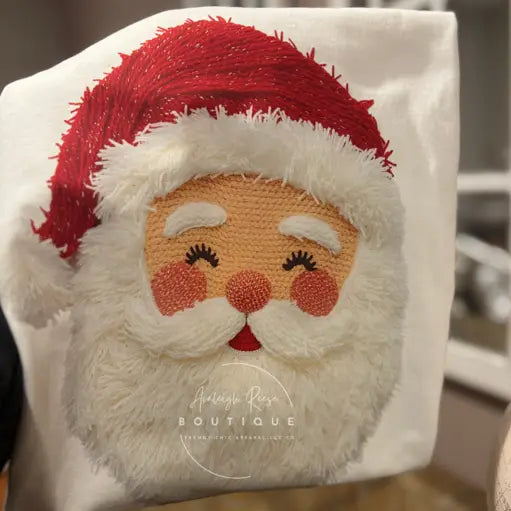 Santa baby sweatshirt (faux yarn)