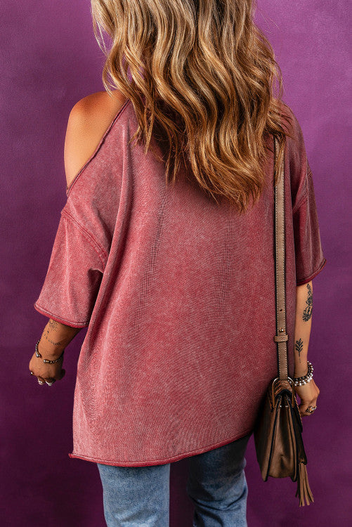 Cold shoulder tee