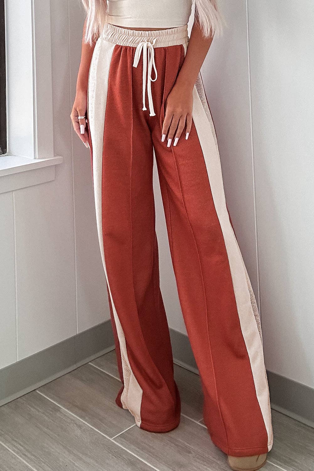 Muted Flame Wide Leg Pants
