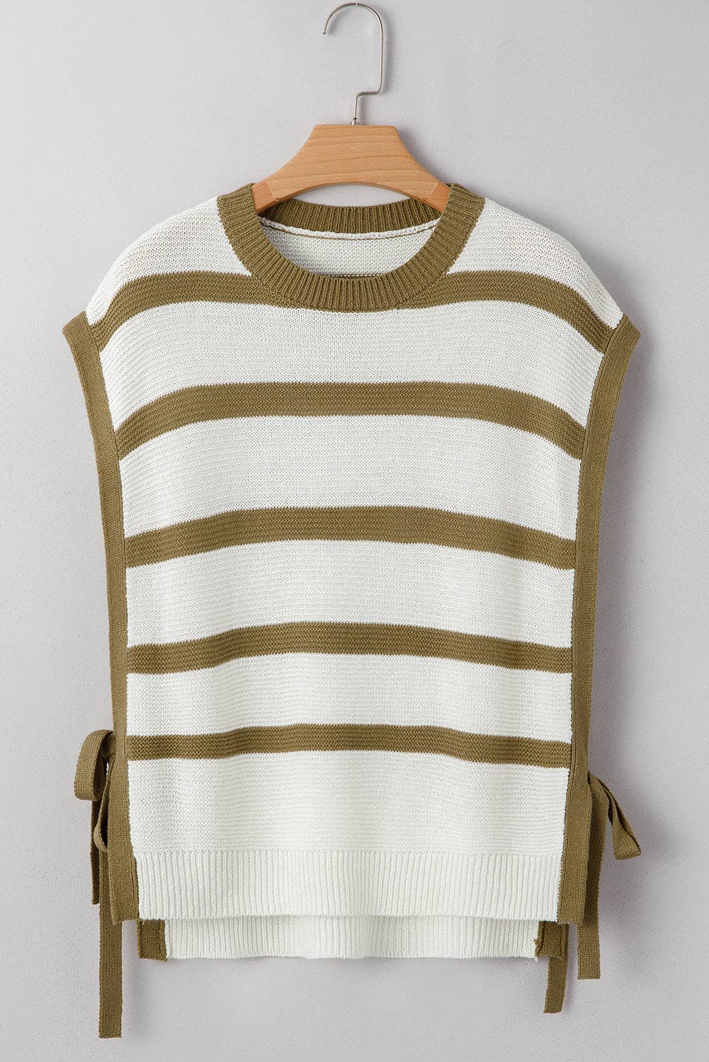 Stripe Tie Side Summer Sweater Top