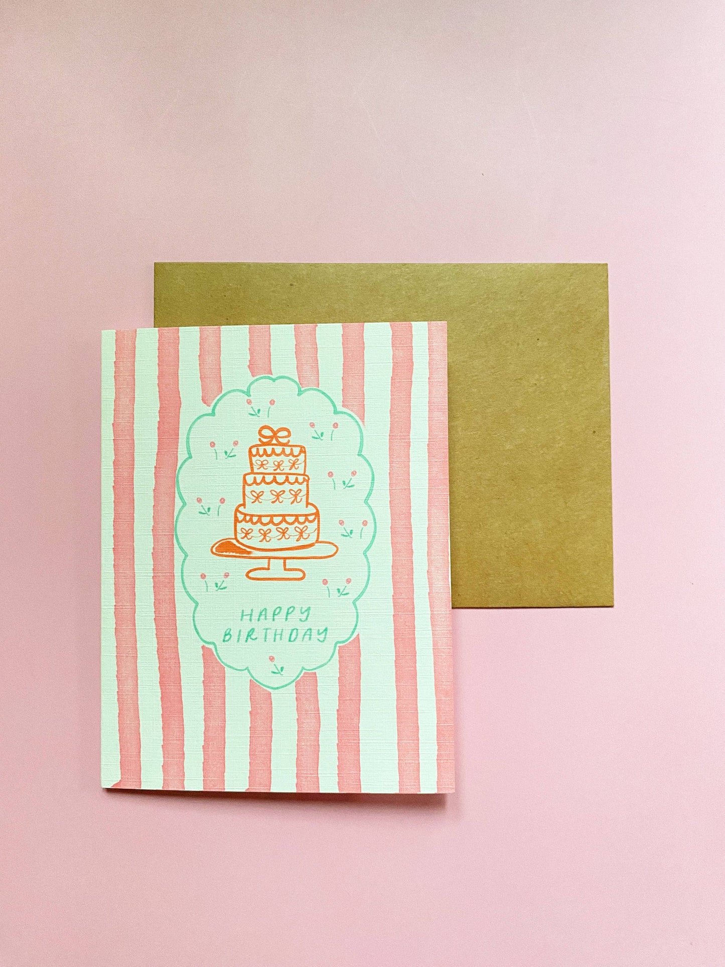 Set of 8 Striped Greeting Cards