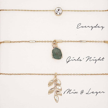 3PC Assorted Layering Pendant Necklace Gift Set