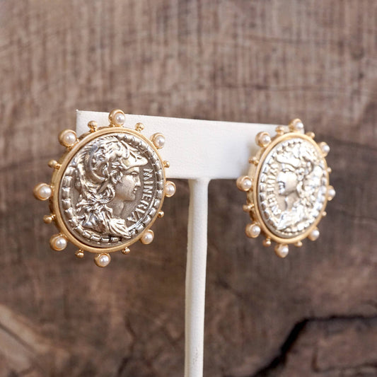 Boho Coin Statement Studs