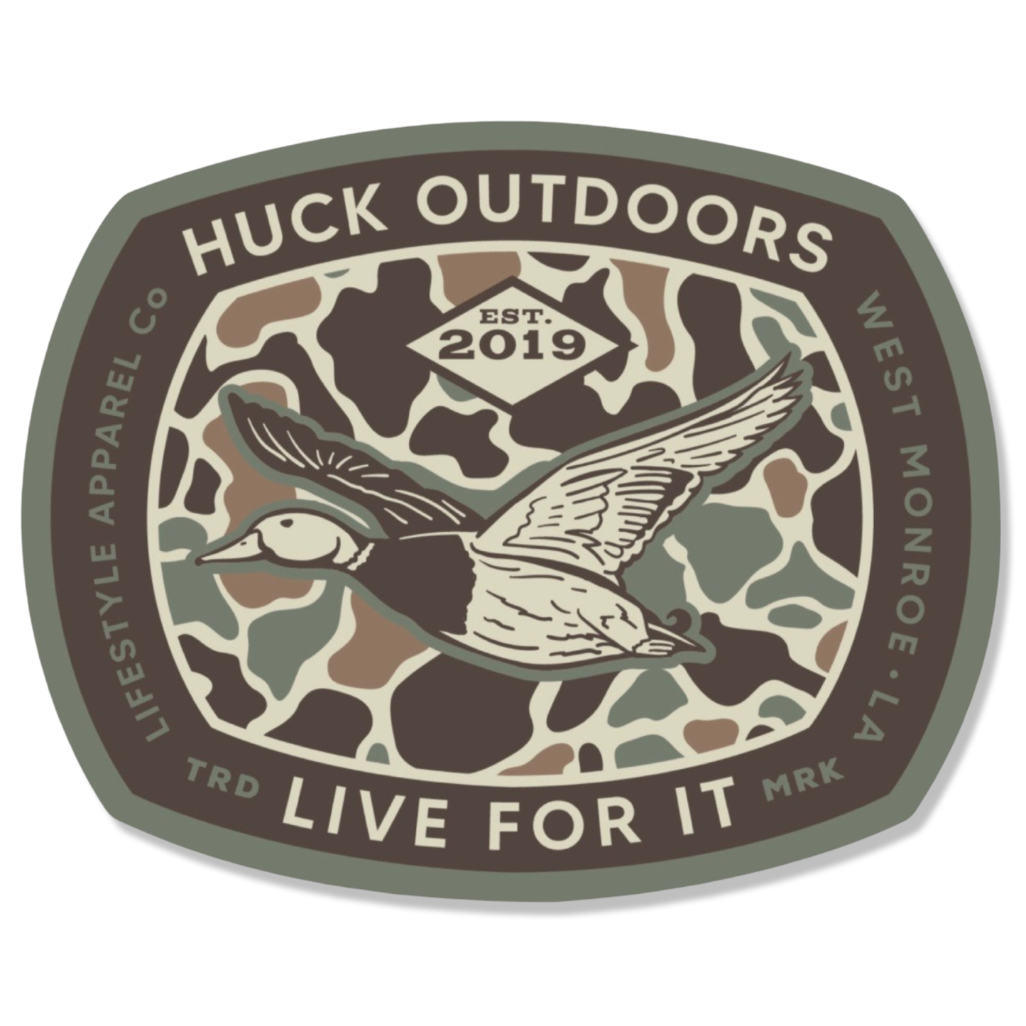Flying Mallard Camo Sticker