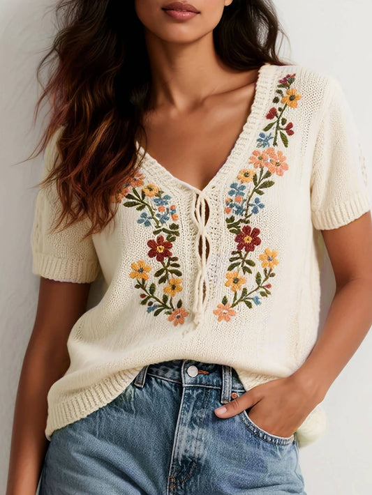 Loretta Embroidered Top