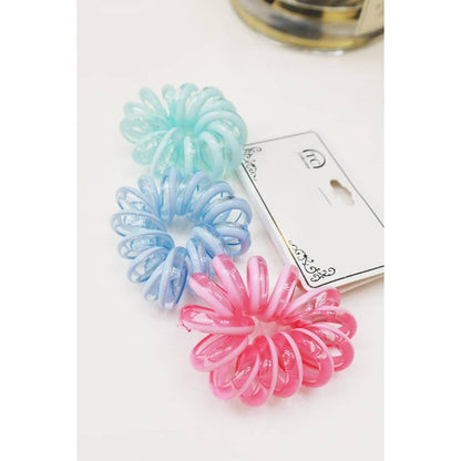 3-pack Candy Color Phone Cord Hair Tie