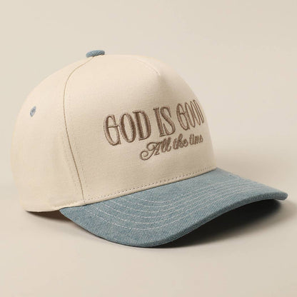 God Is Good Embroidered Hat