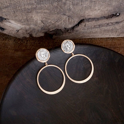 Boho Coin and Hoop Earrings – Silver & Gold Tone
