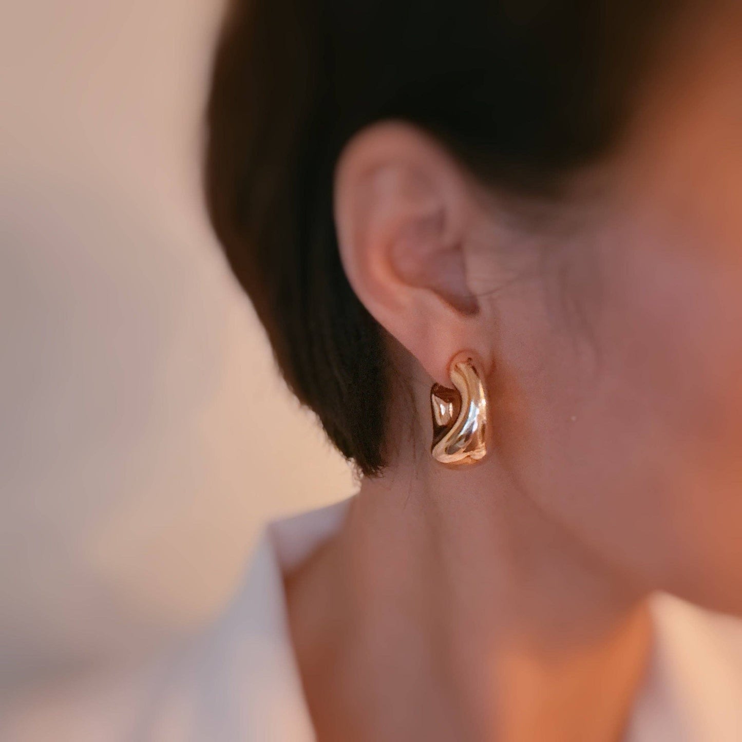 Abstract Hoop Earrings