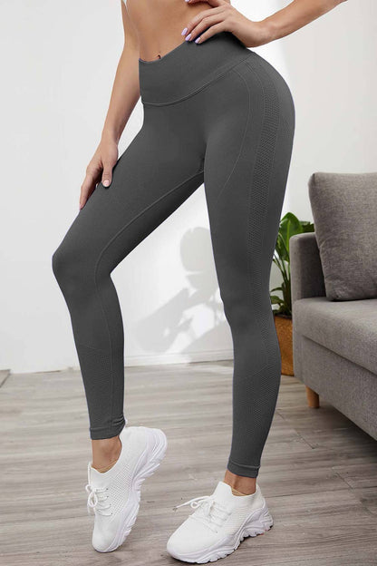 Solid color seamless full length butt lift  yoga legging