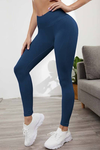 Solid color seamless full length butt lift  yoga legging