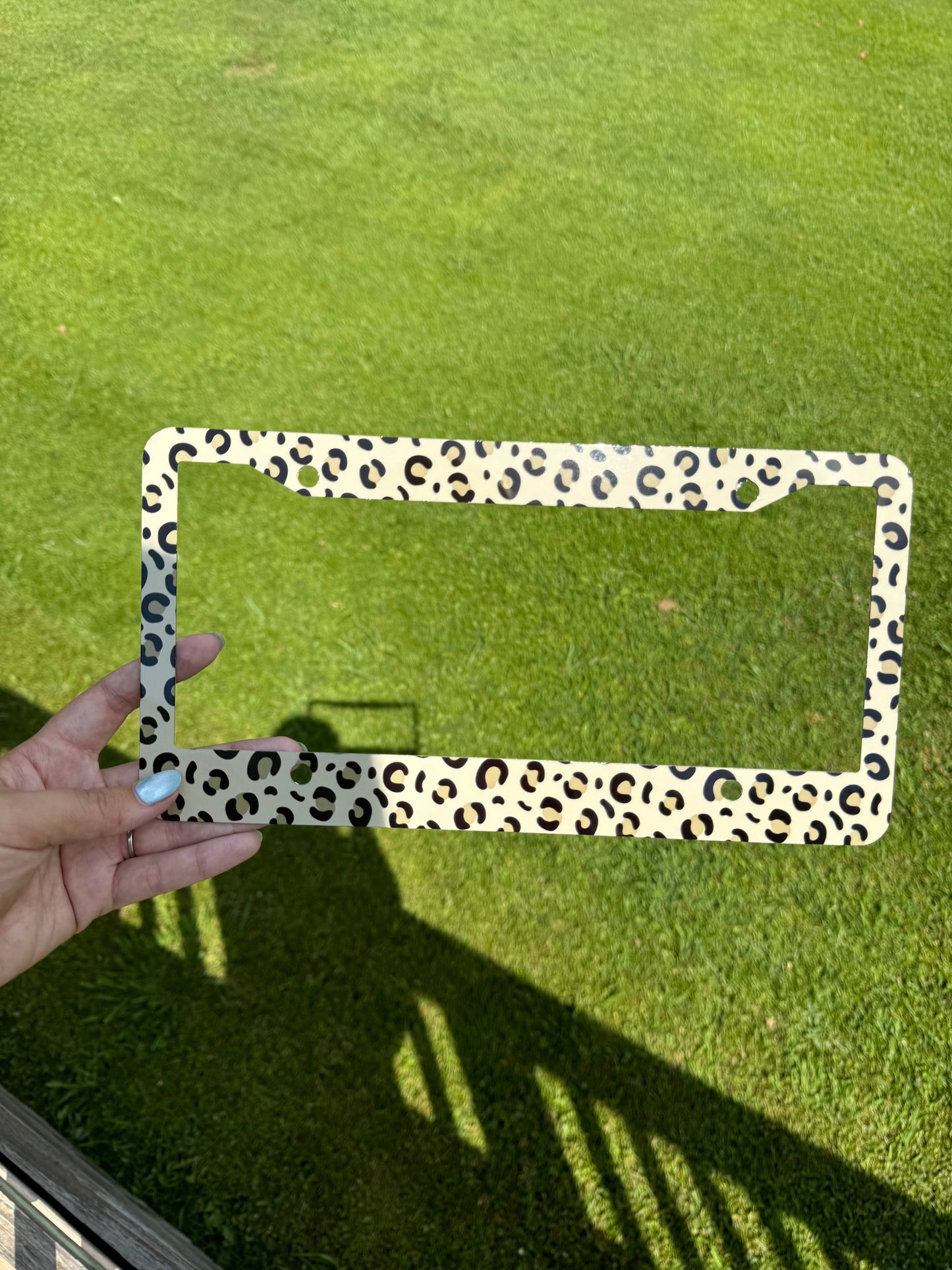 Leopard License Plate Frame 