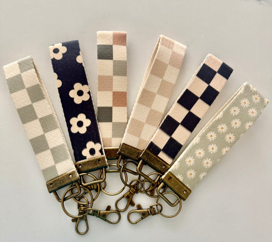 Canvas Wrist Keychain Lanyard, Key wristlet