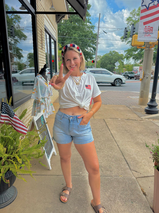 God Bless America Embroidered Tee 🇺🇸