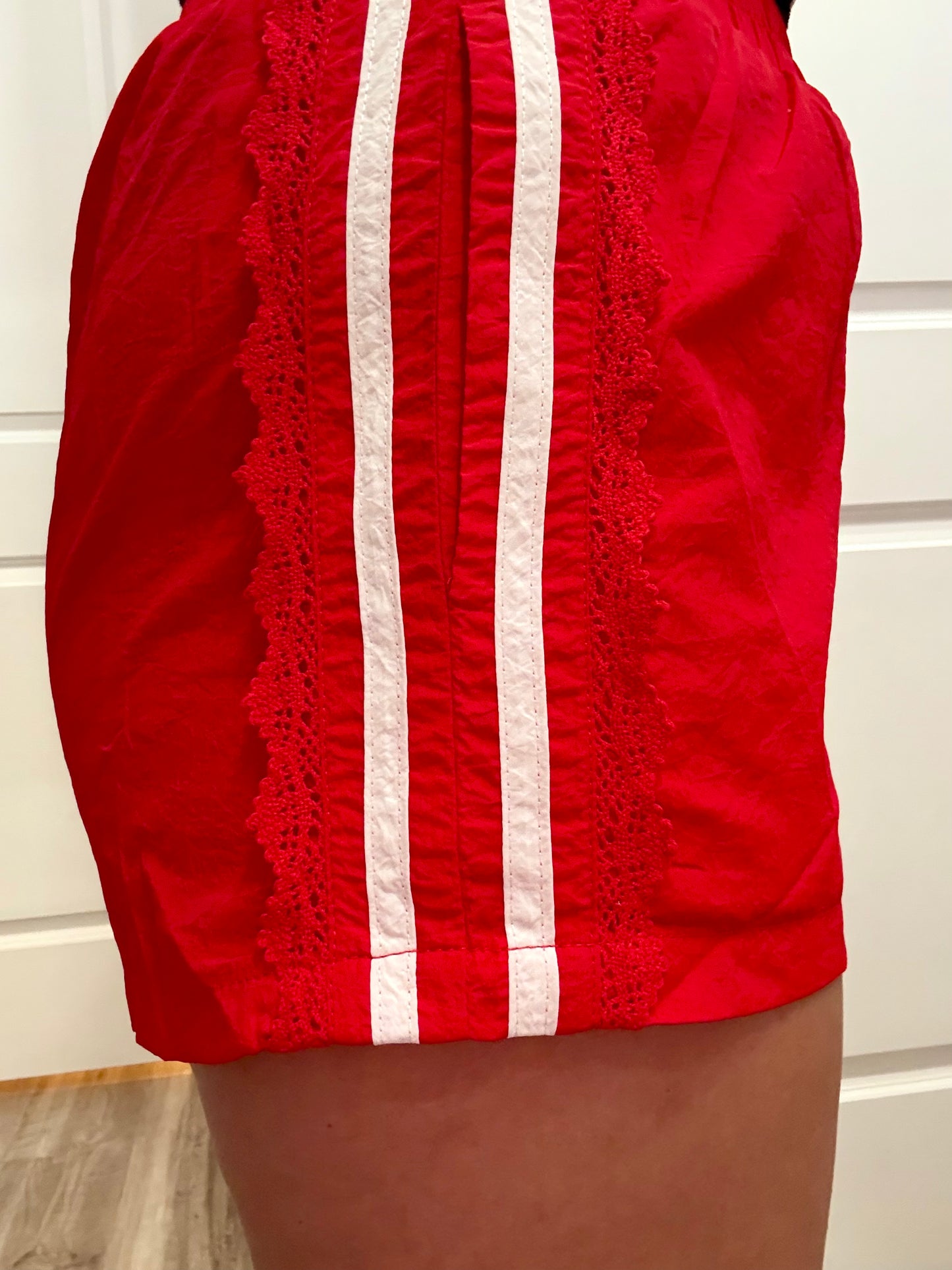 LACE TRIM GAME DAY SHORTS