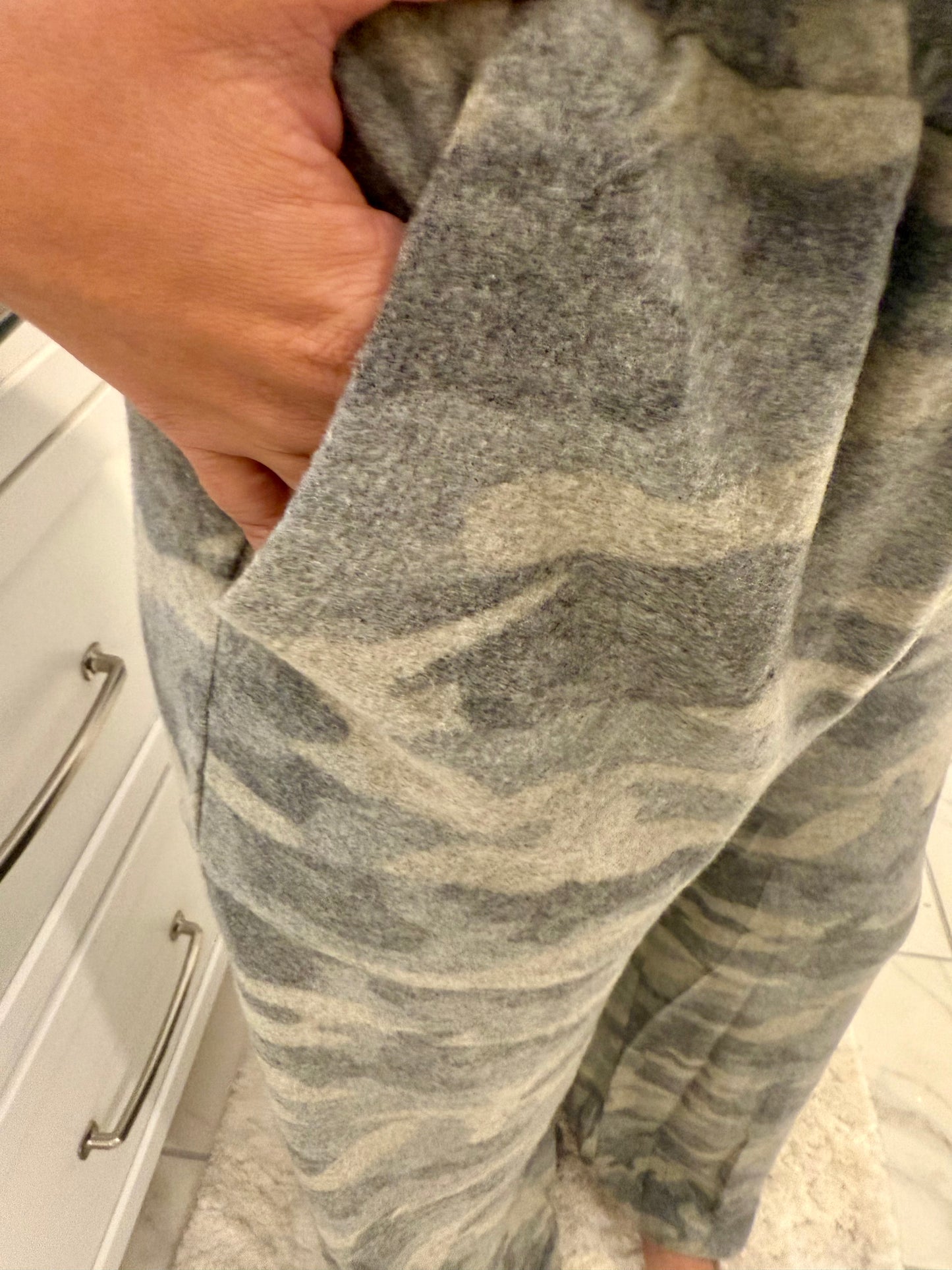 Camo wide leg pants