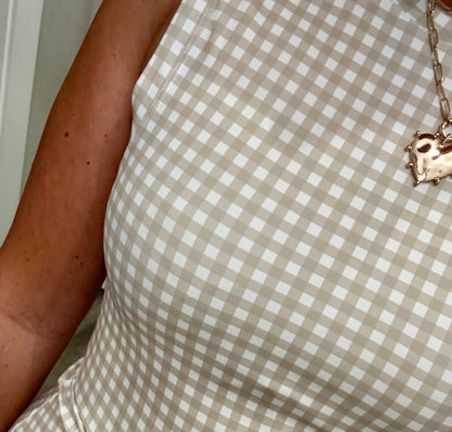 Gingham athletic wrap Dress