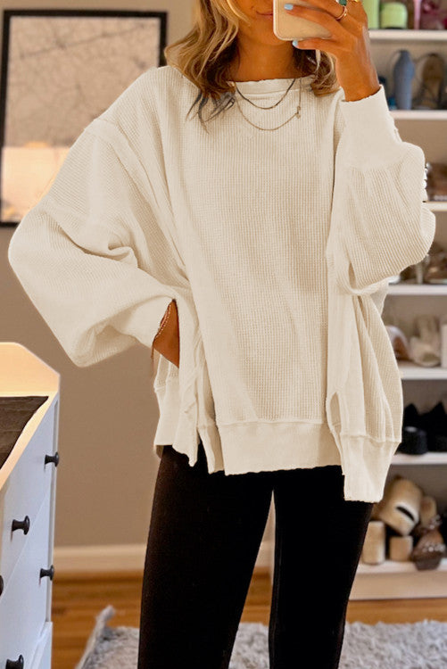 Cream Stitch Sweater