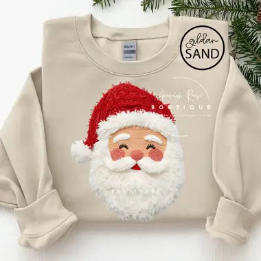 Santa baby sweatshirt (faux yarn)