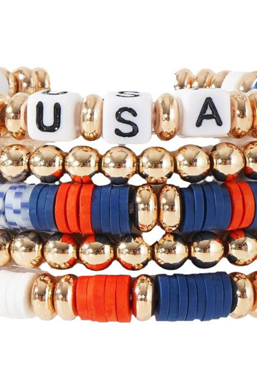 Patriotic Bracelet stack 🎆