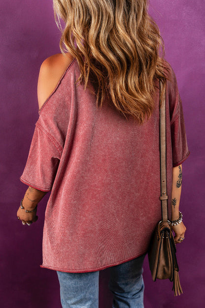 Cold shoulder tee
