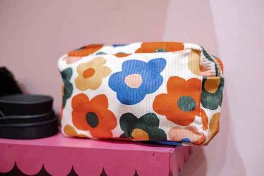 Retro Floral Makeup Bag