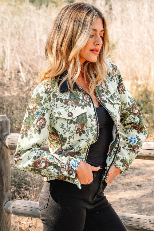 Vintage Floral Bomber