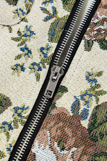 Vintage Floral Bomber