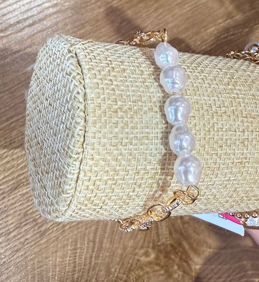 Link and Pearl Bracelet