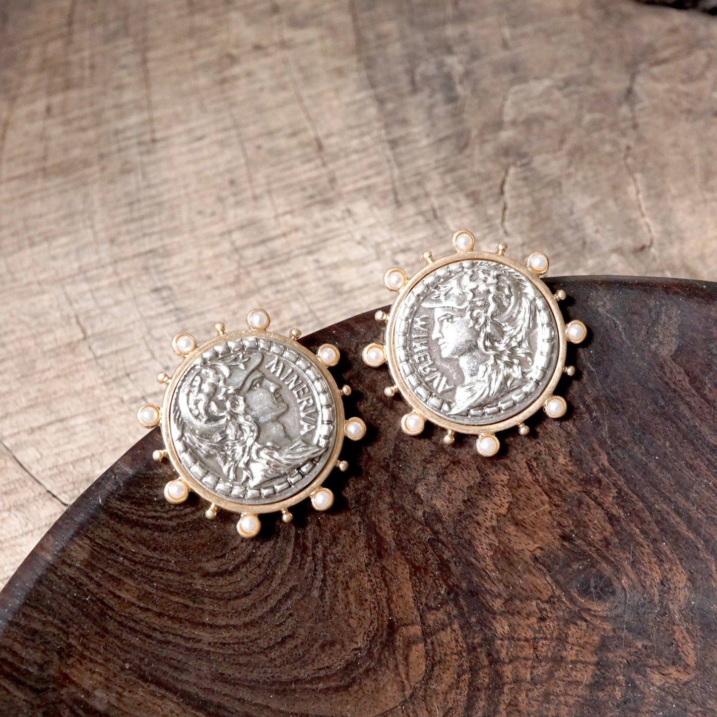 Boho Coin Statement Studs