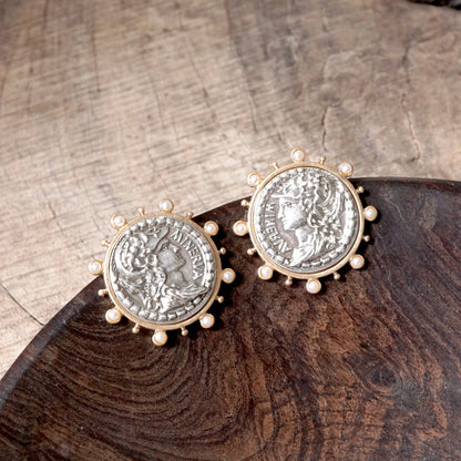 Boho Coin Statement Studs
