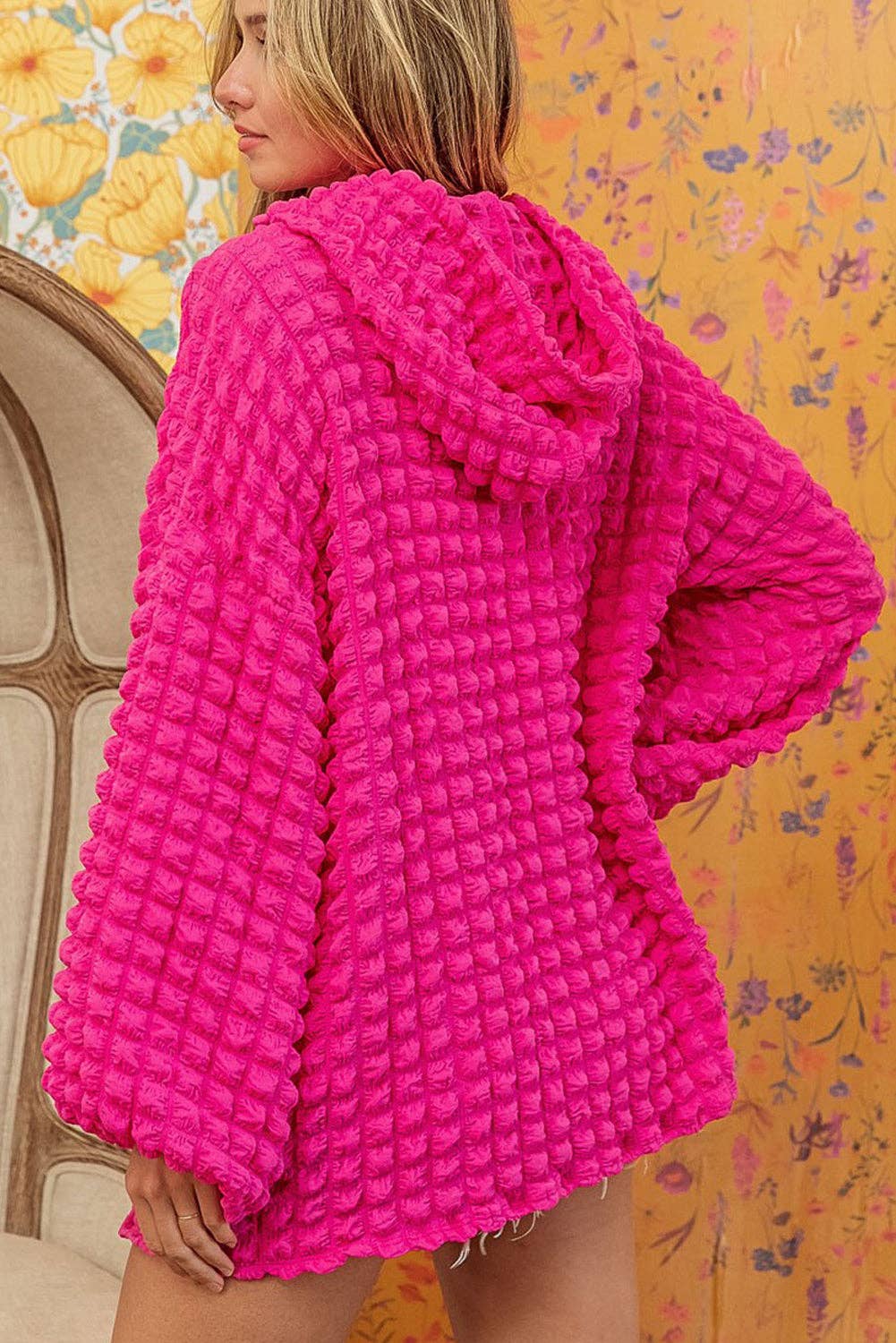 Saddle Blush Waffle Hoodie
