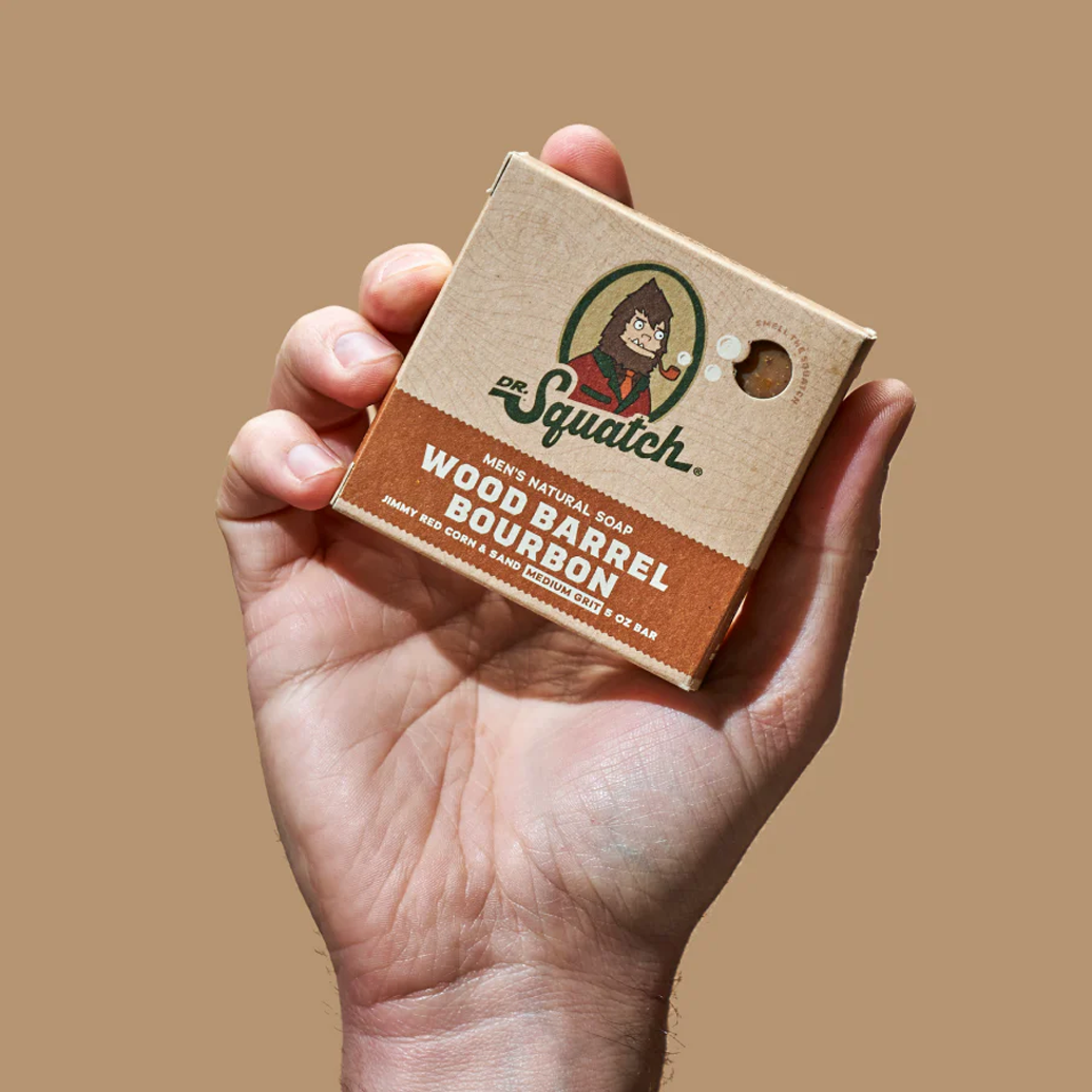 Men’s Natural Soap Bar – Wood Barrel Bourbon Scent, 5oz