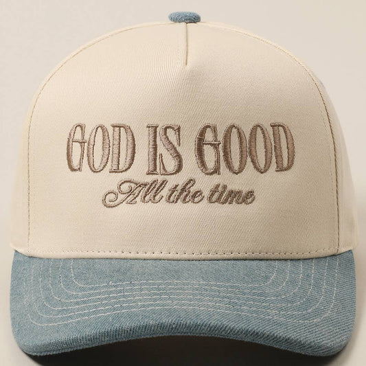 God Is Good Embroidered Hat