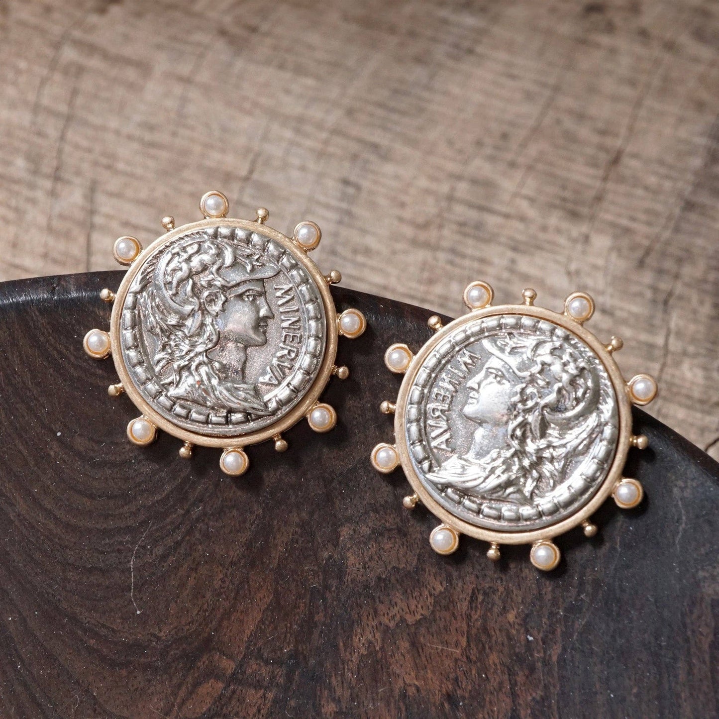 Boho Coin Statement Studs