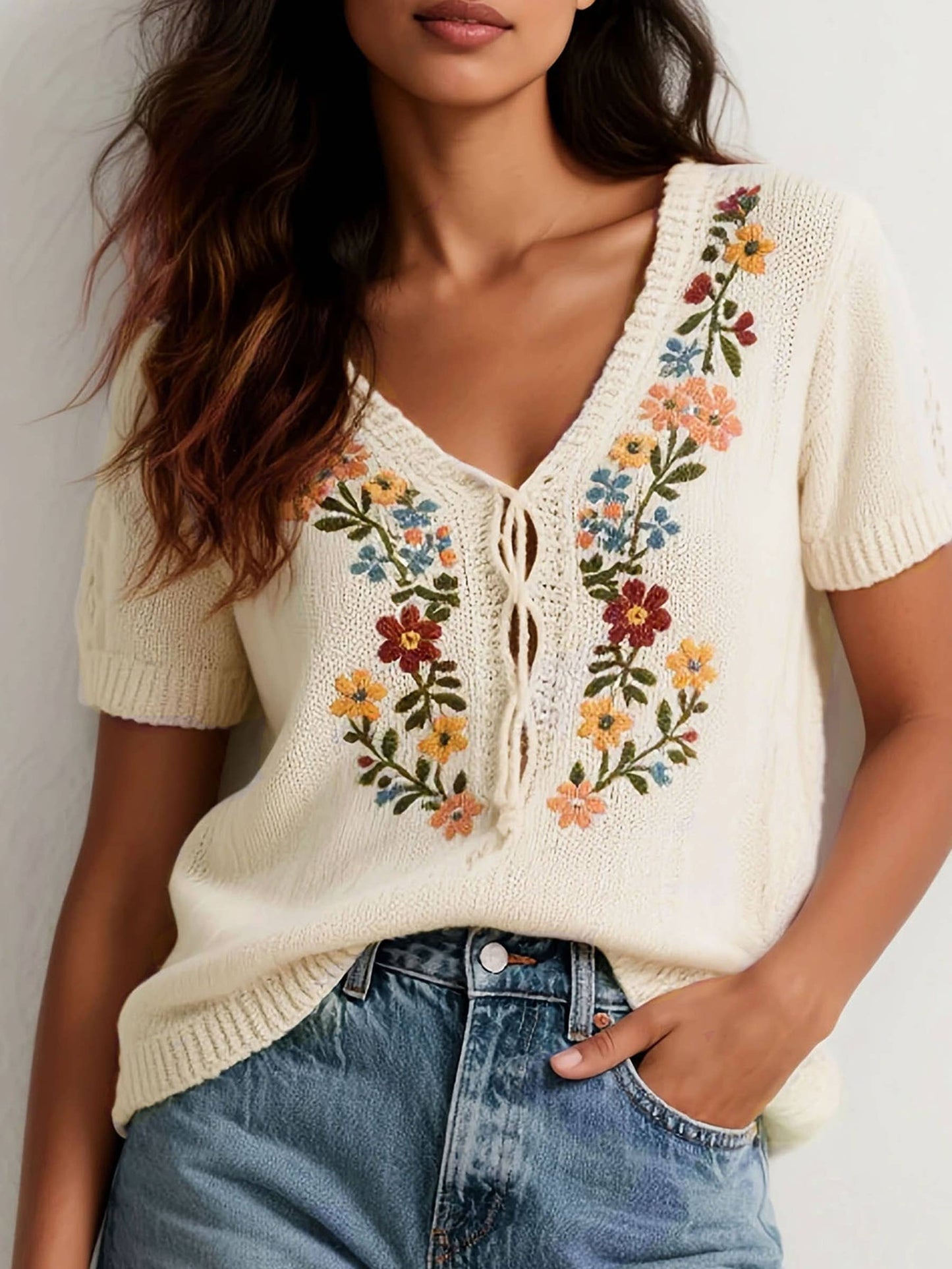 Loretta Embroidered Top