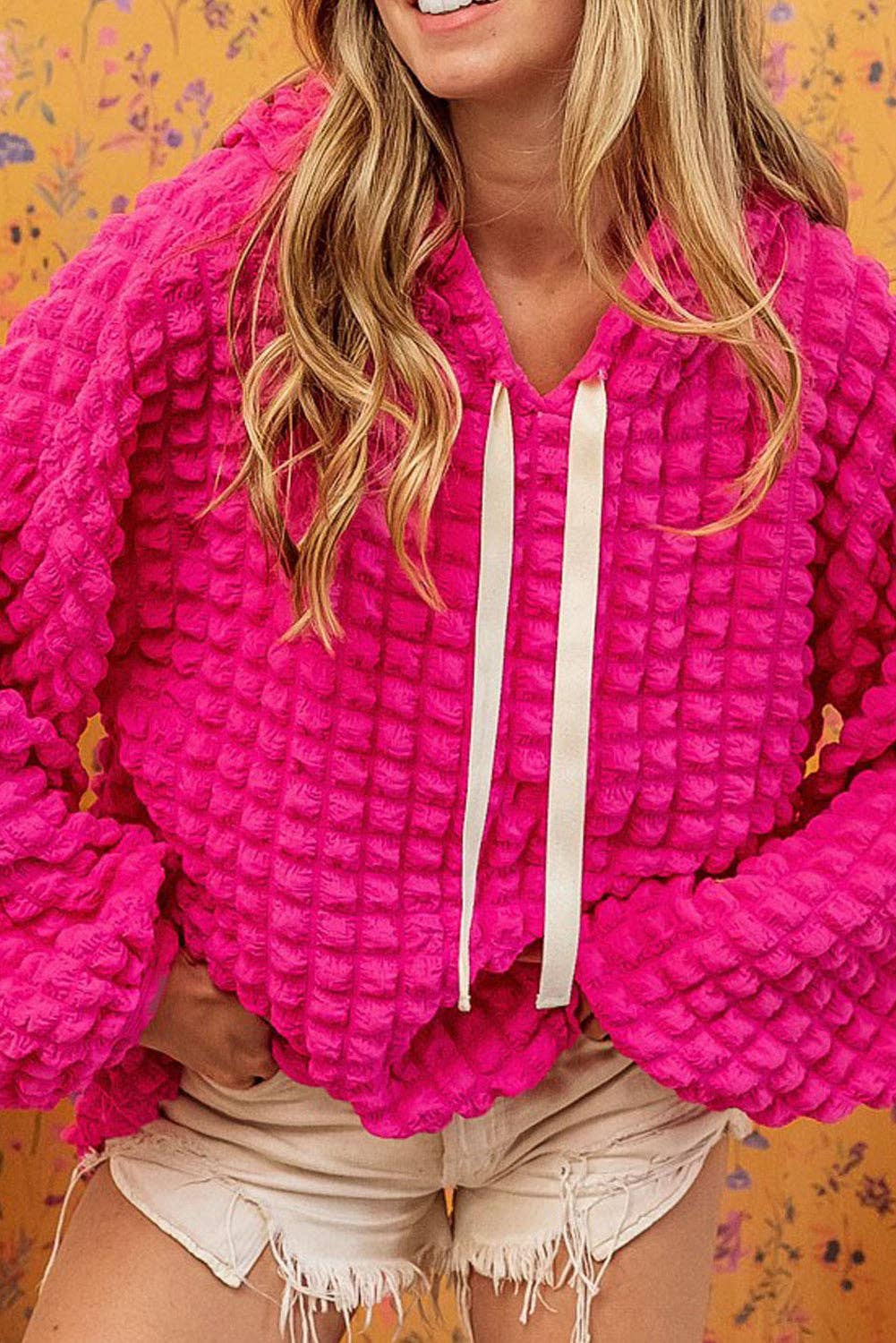 Saddle Blush Waffle Hoodie