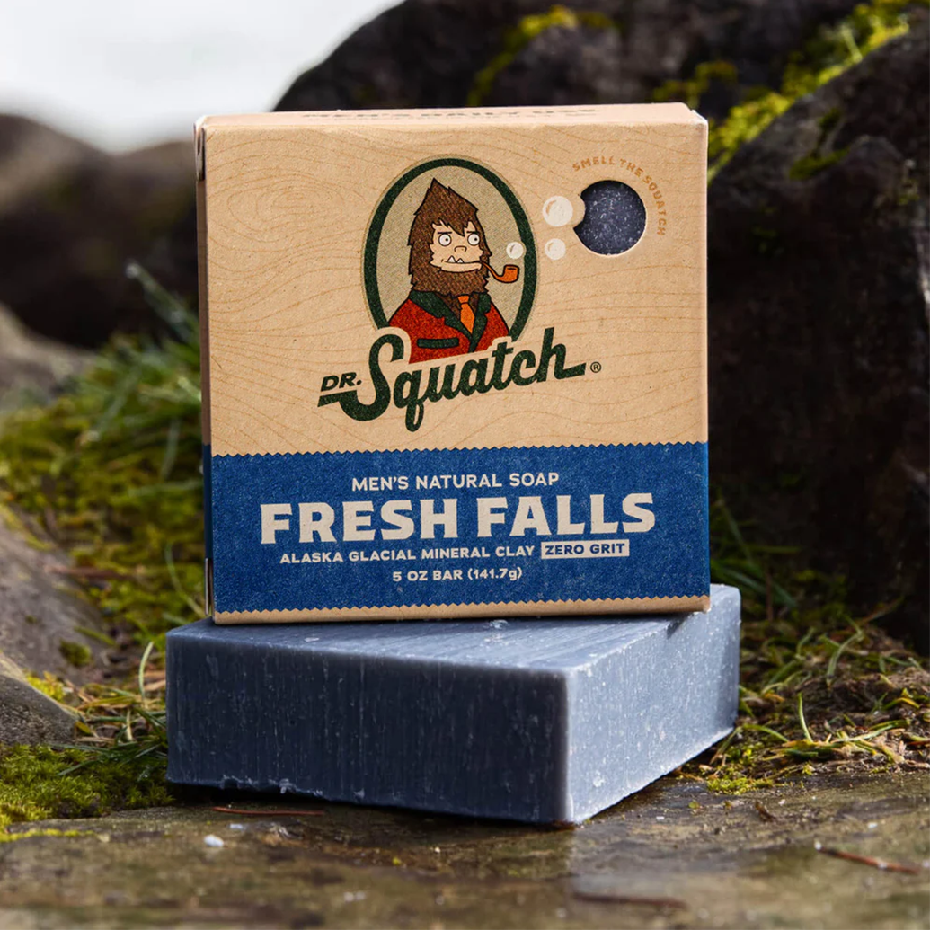 Dr. Squatch Men’S Soap – Fresh Falls Scent, 5oz Bar