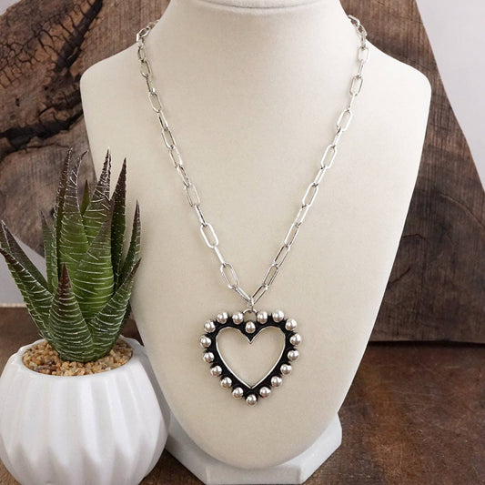 Wild Grace – Western Bubble Heart Pendant Necklace