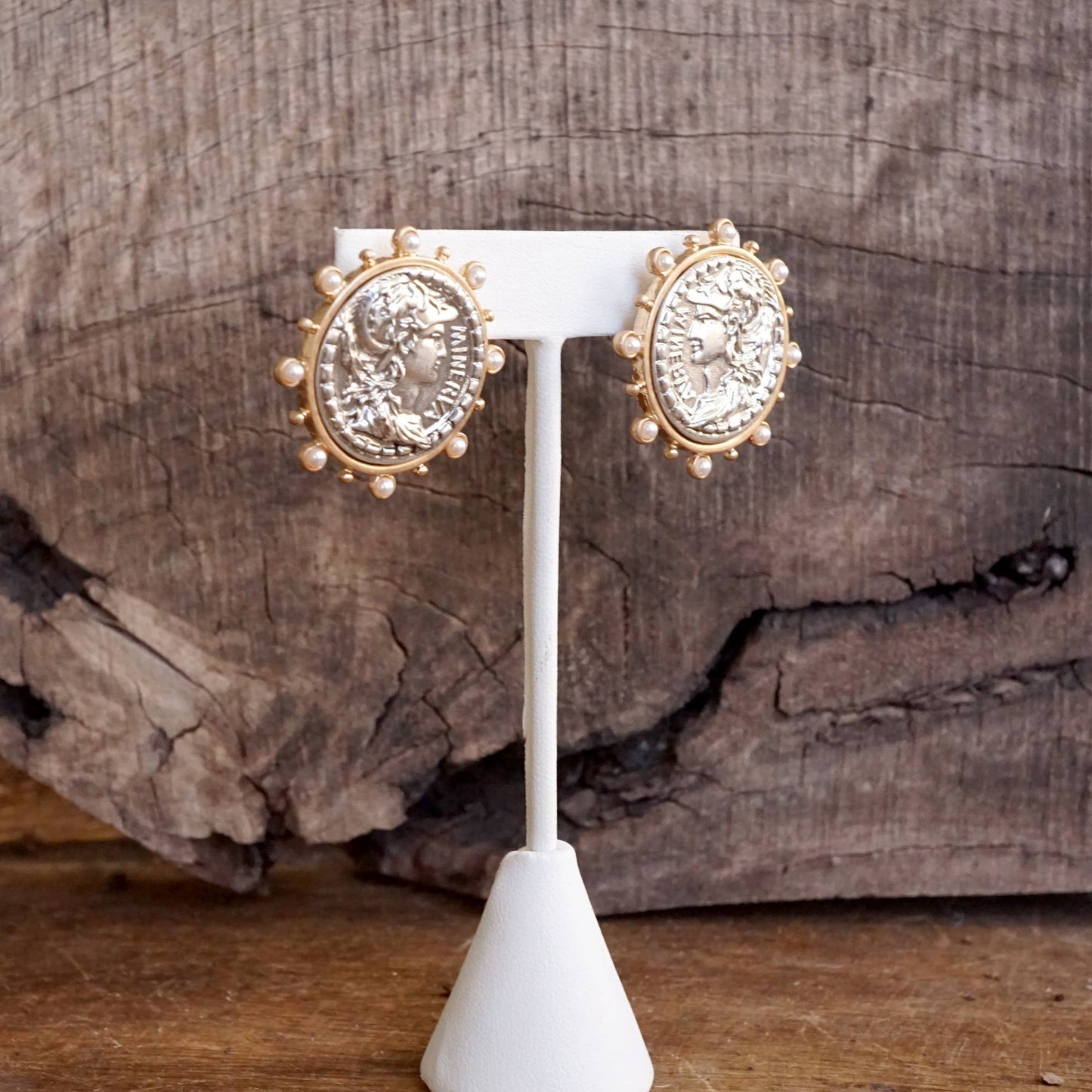 Boho Coin Statement Studs